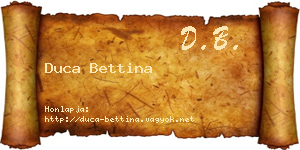 Duca Bettina névjegykártya