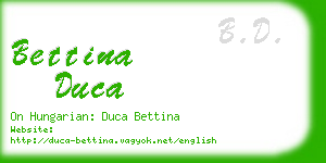 bettina duca business card